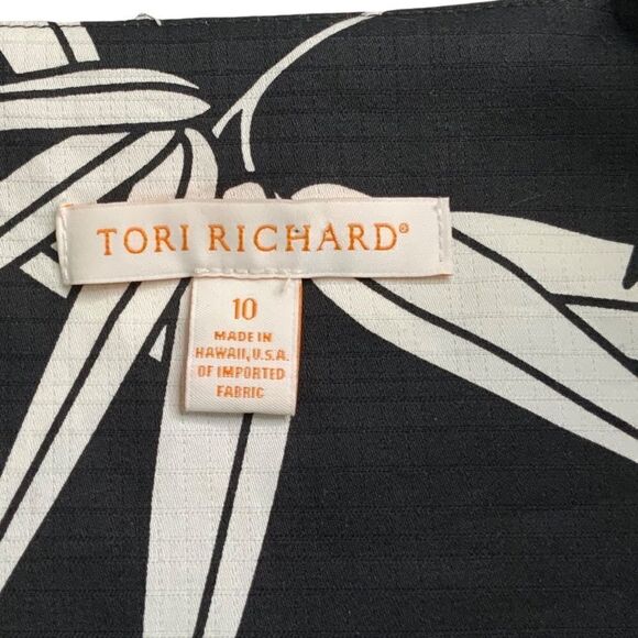 TORI RICHARD 100% Cotton Tropical Print Dress Sz 10 - Picture 5 of 11